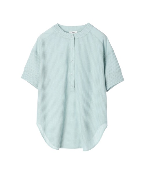 koe(コエ)の「ワッフルヘンリーネックプルオーバー*(Tシャツ/カットソー・レディース・グレー/オレンジ/ミント・FREE)」の9枚目の写真