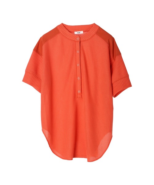 koe(コエ)の「ワッフルヘンリーネックプルオーバー*(Tシャツ/カットソー・レディース・グレー/オレンジ/ミント・FREE)」の18枚目の写真