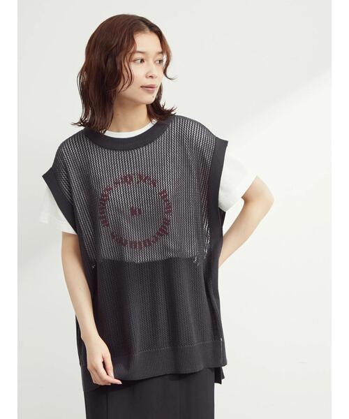 Green　Parks（グリーンパークス）の「サークルロゴTシャツ（Tシャツ/カットソー・レディース・ネイビー/オフホワイト・FREE）」の17枚目の写真