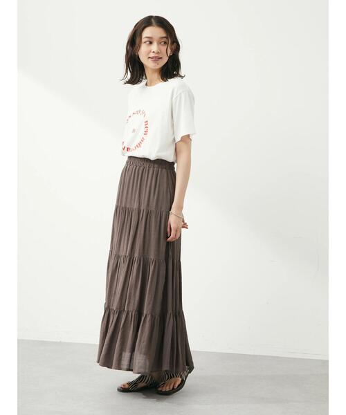 Green　Parks（グリーンパークス）の「サークルロゴTシャツ（Tシャツ/カットソー・レディース・ネイビー/オフホワイト・FREE）」の19枚目の写真