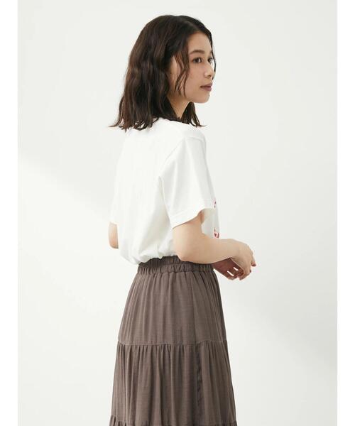 Green　Parks（グリーンパークス）の「サークルロゴTシャツ（Tシャツ/カットソー・レディース・ネイビー/オフホワイト・FREE）」の22枚目の写真