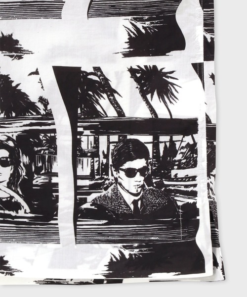 Paul Smith（ポールスミス）の「モノクロームシネマ オープンカラーシャツ / 223360 905U（シャツ/ブラウス・メンズ・ホワイト×ブラック・SMALL/MEDIUM/LARGE/X-LARGE）」の4枚目の写真