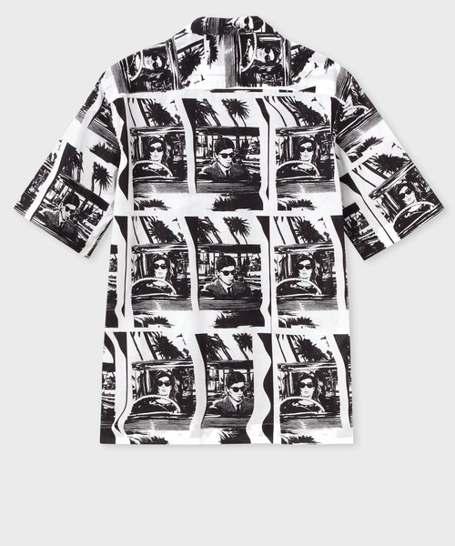 Paul Smith（ポールスミス）の「モノクロームシネマ オープンカラーシャツ / 223360 905U（シャツ/ブラウス・メンズ・ホワイト×ブラック・SMALL/MEDIUM/LARGE/X-LARGE）」の3枚目の写真