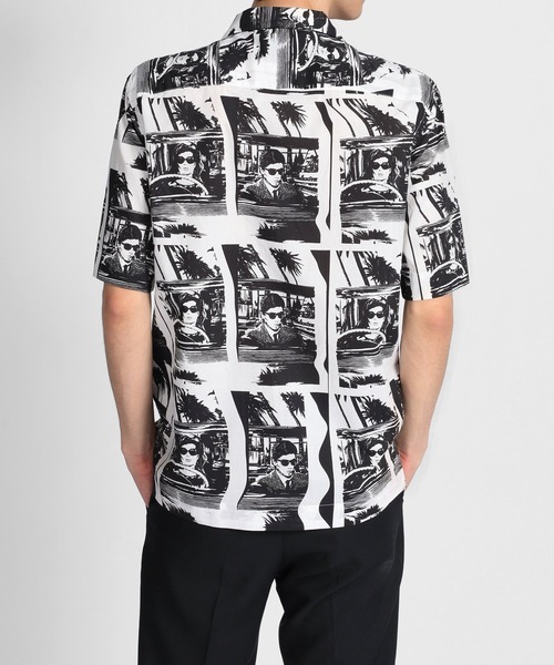 Paul Smith（ポールスミス）の「モノクロームシネマ オープンカラーシャツ / 223360 905U（シャツ/ブラウス・メンズ・ホワイト×ブラック・SMALL/MEDIUM/LARGE/X-LARGE）」の6枚目の写真