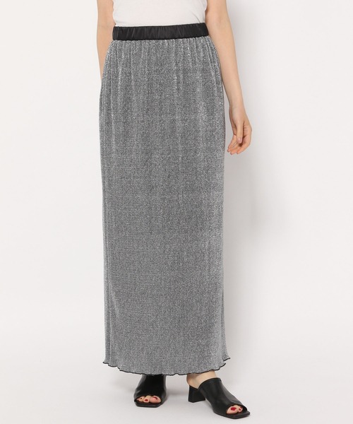 yuw（ユウ）の「ラメタイトスカート　352737（スカート・レディース・ブラック/グレー/ベージュ・FREE）」の4枚目の写真