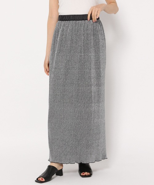 yuw（ユウ）の「ラメタイトスカート　352737（スカート・レディース・ブラック/グレー/ベージュ・FREE）」の5枚目の写真