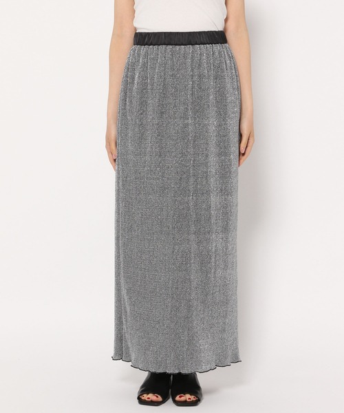 yuw（ユウ）の「ラメタイトスカート　352737（スカート・レディース・ブラック/グレー/ベージュ・FREE）」の6枚目の写真