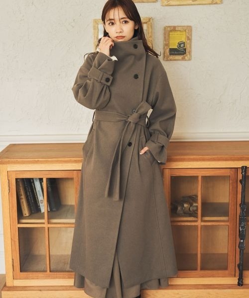 ビッグカラーロングガウン281443