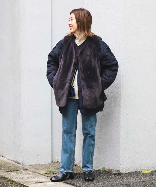 coen（コーエン）の「フェイクファーベスト（ベスト・レディース・ダークグレー/ブラウン/ベージュ・M/L）」の9枚目の写真