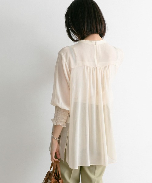 URBAN RESEARCH ROSSO（アーバンリサーチロッソ）の「ヨウリュウシアーチュニックブラウス（シャツ/ブラウス・レディース・アイボリー/モカ・FREE）」の10枚目の写真