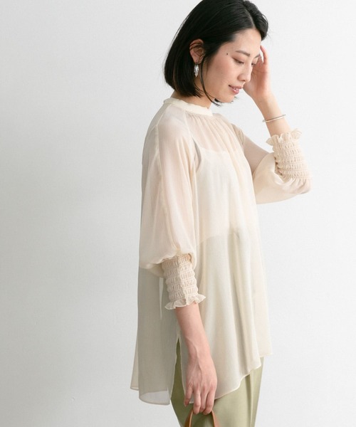 URBAN RESEARCH ROSSO（アーバンリサーチロッソ）の「ヨウリュウシアーチュニックブラウス（シャツ/ブラウス・レディース・アイボリー/モカ・FREE）」の11枚目の写真