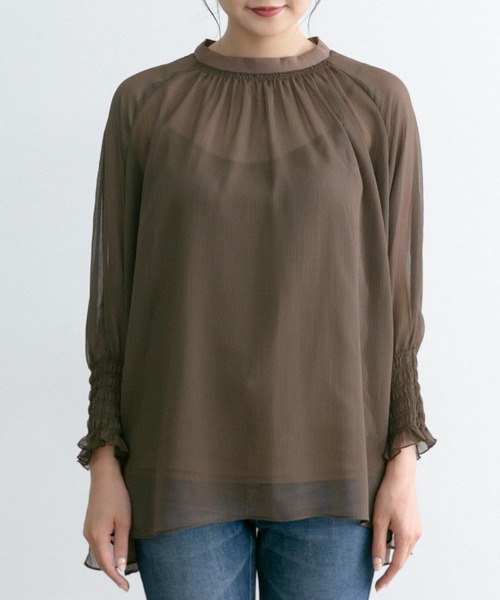 URBAN RESEARCH ROSSO（アーバンリサーチロッソ）の「ヨウリュウシアーチュニックブラウス（シャツ/ブラウス・レディース・アイボリー/モカ・FREE）」の15枚目の写真