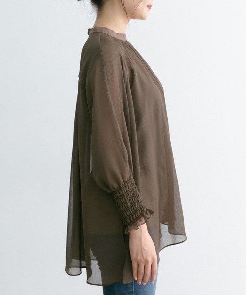 URBAN RESEARCH ROSSO（アーバンリサーチロッソ）の「ヨウリュウシアーチュニックブラウス（シャツ/ブラウス・レディース・アイボリー/モカ・FREE）」の16枚目の写真