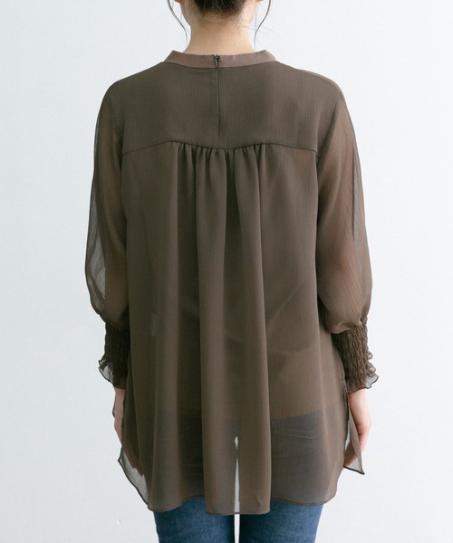 URBAN RESEARCH ROSSO（アーバンリサーチロッソ）の「ヨウリュウシアーチュニックブラウス（シャツ/ブラウス・レディース・アイボリー/モカ・FREE）」の17枚目の写真