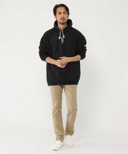 ikka（イッカ）の「S&S スウェットパーカー（スウェット・メンズ・オフホワイト/グリーン/オレンジ/ベージュ/ブラック/マスタード/ブラウン・L/M）」の10枚目の写真