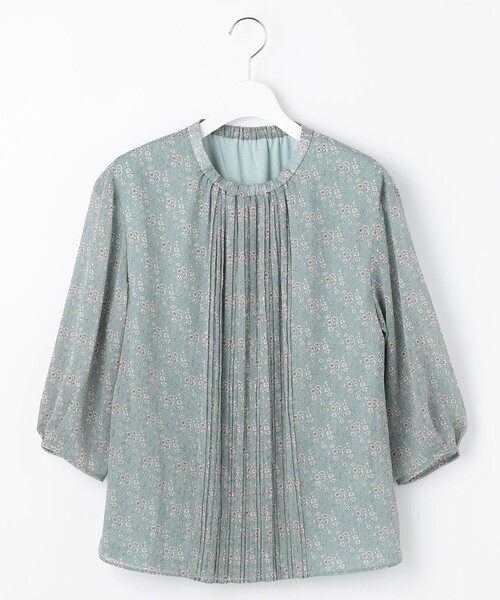 J.PRESS Ladies(J.プレス レディス)の「プリントプリーツ カットソー(Tシャツ/カットソー・レディース・ベージュ系5/グリーン系5/ネイビー系5/ピンク系5・SMALL)」の12枚目の写真