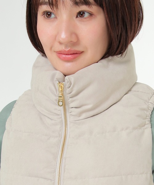 ikka（イッカ）の「細コールフェイクダウンベスト（ダウンベスト・レディース・チャコールグレー/ベージュ・M/L）」の14枚目の写真