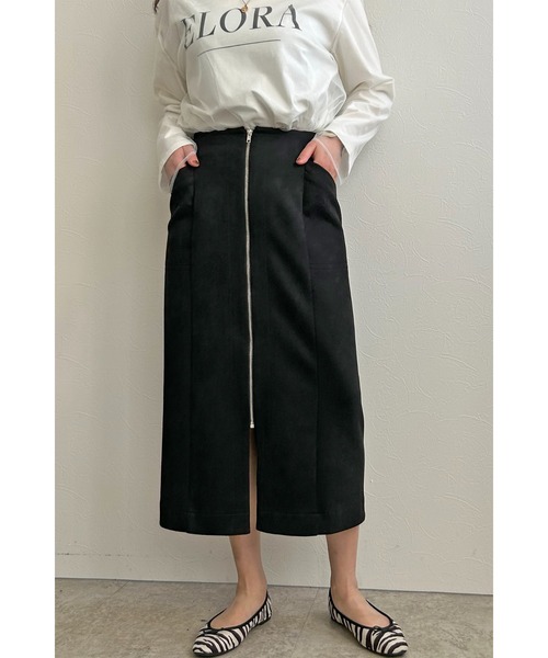 palm RICHE（ポームリシュ）の「スエポンタイトSK（スカート・レディース・ブラック/オレンジ/グリーン/アイボリー・M）」の22枚目の写真