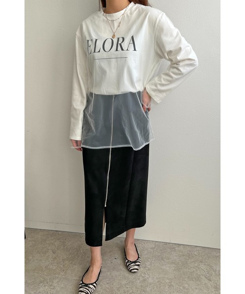 palm RICHE（ポームリシュ）の「スエポンタイトSK（スカート・レディース・ブラック/オレンジ/グリーン/アイボリー・M）」の19枚目の写真