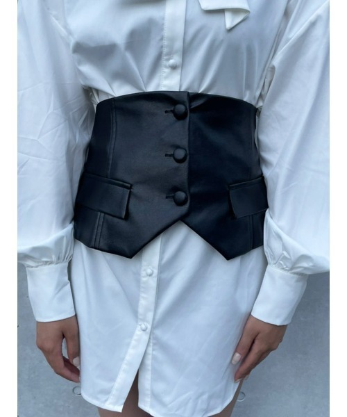 ENVYM（アンビー）の「コルセットベルト（ベルト・レディース・ブラック・FREE）」の2枚目の写真