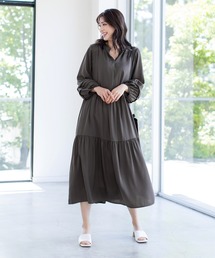 【洗える】大人可愛いティアードワンピース