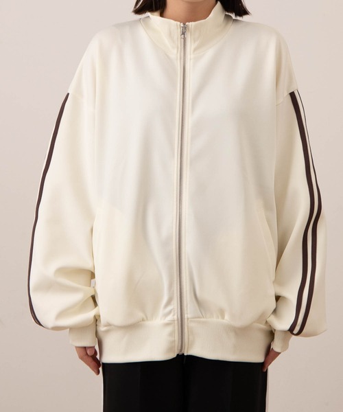 WEGO(ウィゴー)の「WEGO/トラックジャケット(ブルゾン・レディース・サックスブルー/ホワイト・FREE)」の11枚目の写真