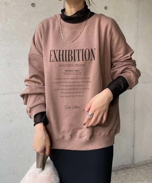 DouDou（ドゥドゥ）の「2WAYロゴスウェット（スウェット・レディース・オフホワイト/チャコールグレー/モカ・FREE）」の3枚目の写真