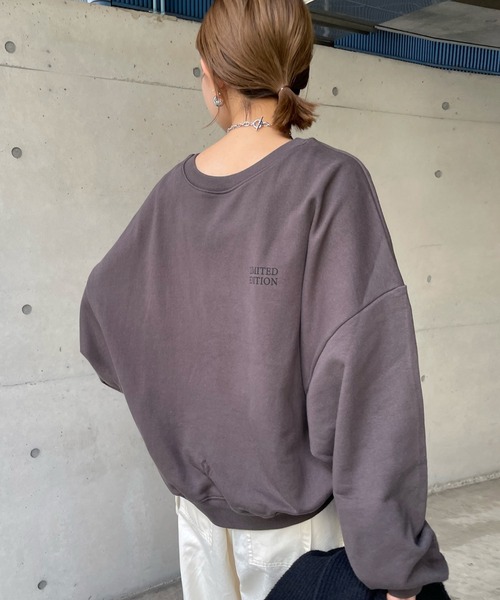 DouDou（ドゥドゥ）の「2WAYロゴスウェット（スウェット・レディース・オフホワイト/チャコールグレー/モカ・FREE）」の14枚目の写真