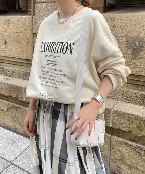 DouDou（ドゥドゥ）の「2WAYロゴスウェット（スウェット・レディース・オフホワイト/チャコールグレー/モカ・FREE）」の22枚目の写真