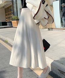 リブニットロングスカート