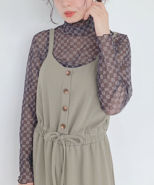 AS KNOW AS plus（アズノゥアズプラス）の「♪ストレッチハイネック（Tシャツ/カットソー・レディース・オフホワイト/ブラック×ホワイト/ブラック系その他/ベージュ系その他/ブラック/グレー系その他/ブラック系その他2/ホワイト系その他2/グレー系その他2/ホワイト系その他3/グレー系その他3・FREE）」の6枚目の写真