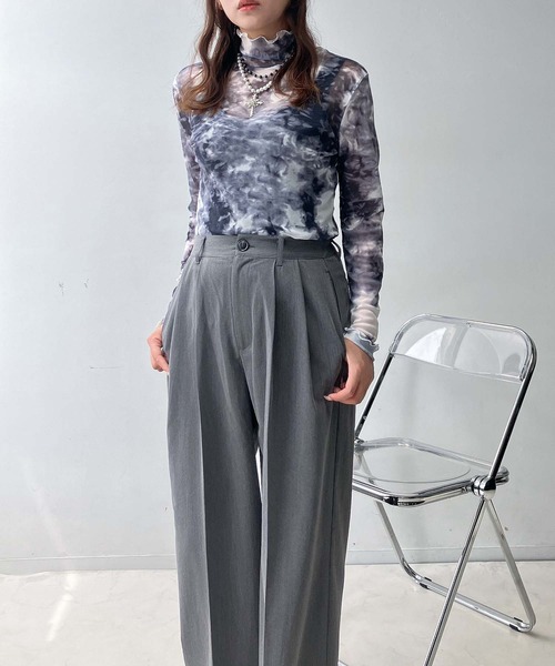 AS KNOW AS plus（アズノゥアズプラス）の「♪ストレッチハイネック（Tシャツ/カットソー・レディース・オフホワイト/ブラック×ホワイト/ブラック系その他/ベージュ系その他/ブラック/グレー系その他/ブラック系その他2/ホワイト系その他2/グレー系その他2/ホワイト系その他3/グレー系その他3・FREE）」の19枚目の写真