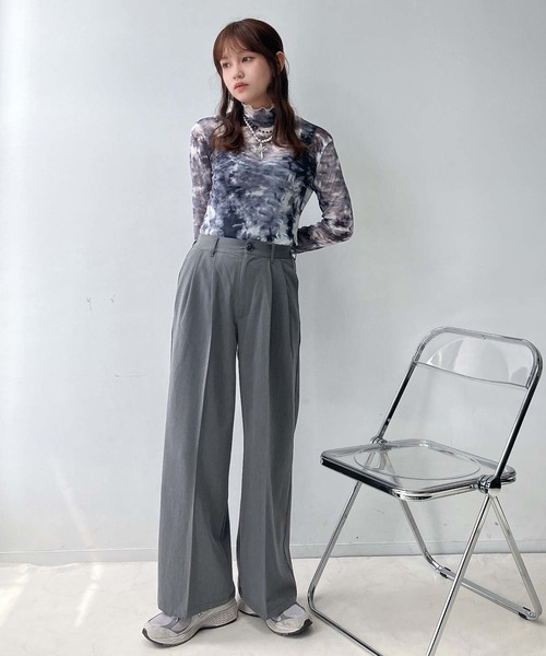 AS KNOW AS plus（アズノゥアズプラス）の「♪ストレッチハイネック（Tシャツ/カットソー・レディース・オフホワイト/ブラック×ホワイト/ブラック系その他/ベージュ系その他/ブラック/グレー系その他/ブラック系その他2/ホワイト系その他2/グレー系その他2/ホワイト系その他3/グレー系その他3・FREE）」の20枚目の写真