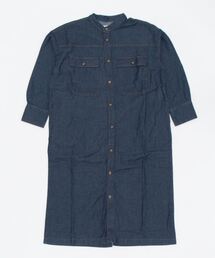 Samansa Mos2 blue | 【ECO DENIM】ロングジャケット(デニムジャケット)