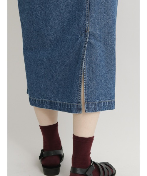 Samansa Mos2 blue(サマンサモスモスブルー)の「【ECO DENIM】ロングジャケット(デニムジャケット・レディース・ネイビー/ブルー/キナリ・フリ-)」の15枚目の写真