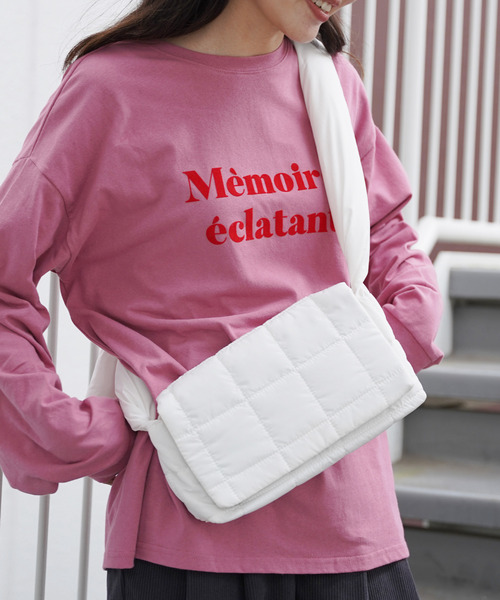 VENCEEXCHANGE（ヴァンスエクスチェンジ）の「キルティングショルダーバッグ（ショルダーバッグ・レディース・ブラック/オレンジ/グリーン/オフホワイト・FREE）」の2枚目の写真