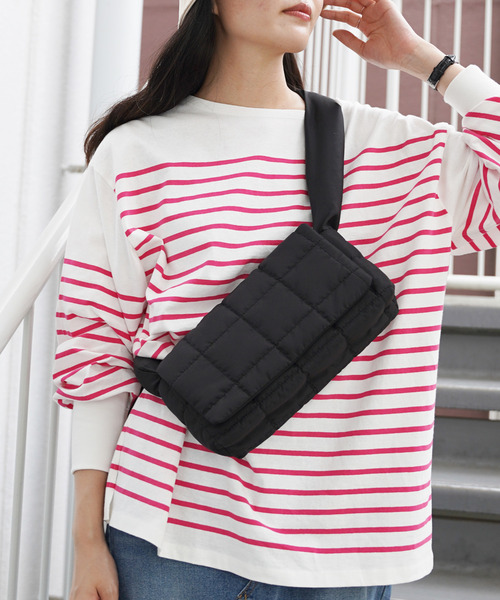 VENCEEXCHANGE（ヴァンスエクスチェンジ）の「キルティングショルダーバッグ（ショルダーバッグ・レディース・ブラック/オレンジ/グリーン/オフホワイト・FREE）」の6枚目の写真