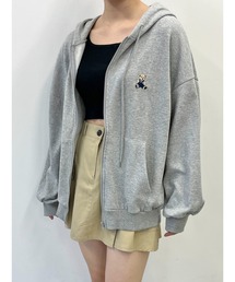 PHILLY | クマ刺繍ジップパーカー(パーカー)