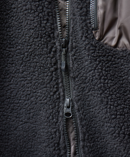 DESCENTE（デサント）の「【別注 DESCENTE / デサント】 ボア フリースジャケット / ブルゾン（ブルゾン・メンズ・ブラック/ベージュ/ネイビー・44/46/48）」の12枚目の写真