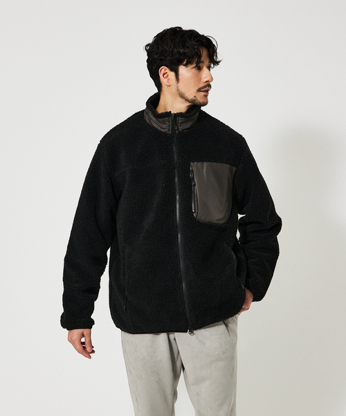 DESCENTE（デサント）の「【別注 DESCENTE / デサント】 ボア フリースジャケット / ブルゾン（ブルゾン・メンズ・ブラック/ベージュ/ネイビー・44/46/48）」の15枚目の写真