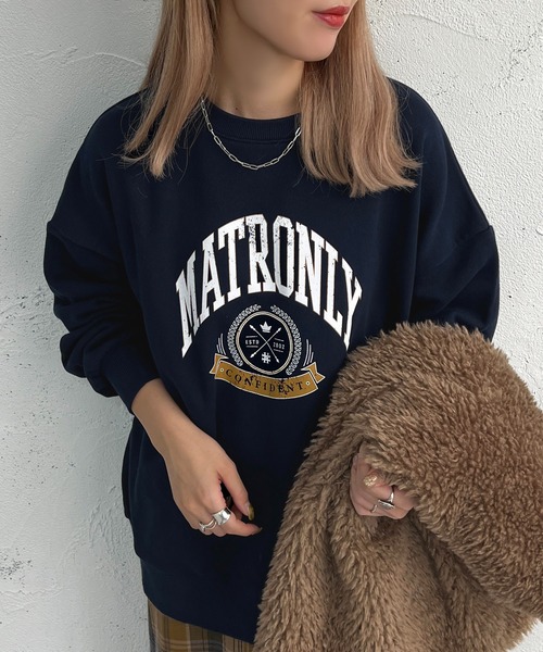 apres jour mignon(アプレジュールミニョン)の「へビーウェイトスウェット【ZOZOTOWN限定アイテム】(スウェット・レディース・アイボリー/ネイビー/ベージュ系その他2/ダークグリーン/オフホワイト/ナチュラル/ブラック系その他/ベージュ系その他/ブラック・フリー/X-LARGE)」の22枚目の写真