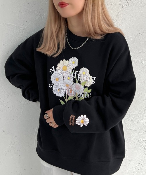 apres jour mignon(アプレジュールミニョン)の「へビーウェイトスウェット【ZOZOTOWN限定アイテム】(スウェット・レディース・アイボリー/ネイビー/ベージュ系その他2/ダークグリーン/オフホワイト/ナチュラル/ブラック系その他/ベージュ系その他/ブラック・フリー/X-LARGE)」の12枚目の写真