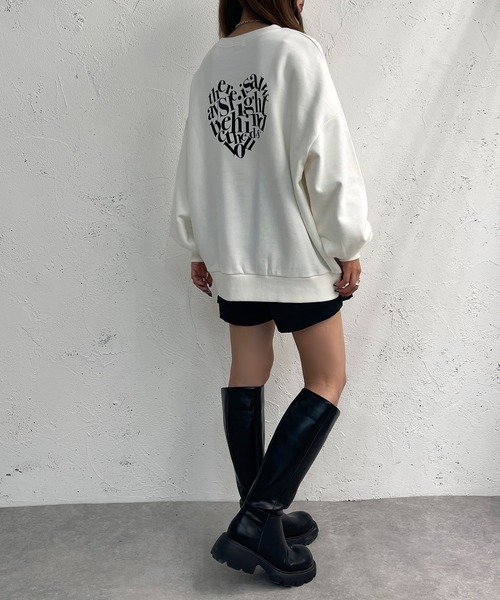 apres jour mignon(アプレジュールミニョン)の「へビーウェイトスウェット【ZOZOTOWN限定アイテム】(スウェット・レディース・アイボリー/ネイビー/ベージュ系その他2/ダークグリーン/オフホワイト/ナチュラル/ブラック系その他/ベージュ系その他/ブラック・フリー/X-LARGE)」の11枚目の写真