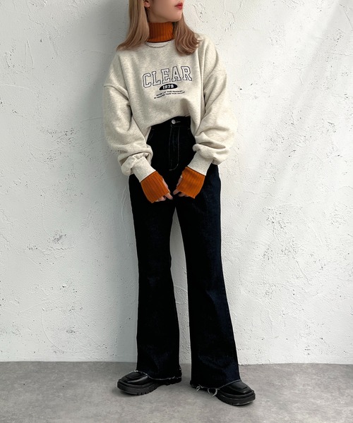 apres jour mignon(アプレジュールミニョン)の「へビーウェイトスウェット【ZOZOTOWN限定アイテム】(スウェット・レディース・アイボリー/ネイビー/ベージュ系その他2/ダークグリーン/オフホワイト/ナチュラル/ブラック系その他/ベージュ系その他/ブラック・フリー/X-LARGE)」の20枚目の写真