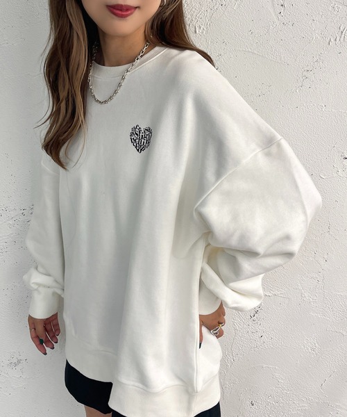 apres jour mignon(アプレジュールミニョン)の「へビーウェイトスウェット【ZOZOTOWN限定アイテム】(スウェット・レディース・アイボリー/ネイビー/ベージュ系その他2/ダークグリーン/オフホワイト/ナチュラル/ブラック系その他/ベージュ系その他/ブラック・フリー/X-LARGE)」の10枚目の写真