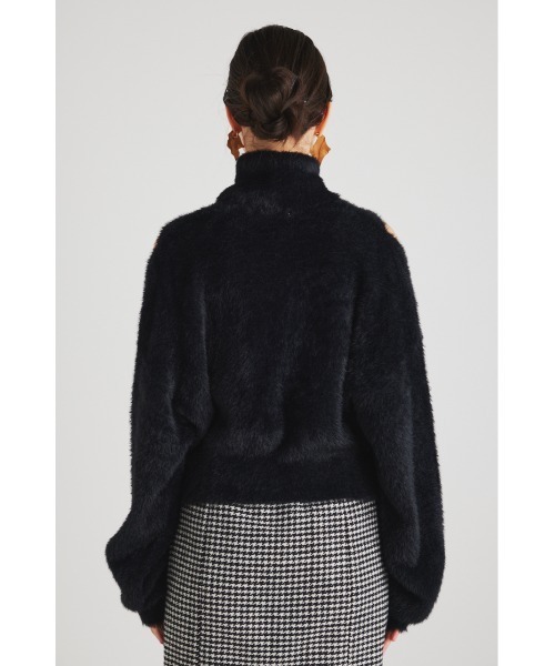 rienda（リエンダ）の「スリットショルダーシャギーニットトップス（ニット/セーター・レディース・オレンジ/アイボリー/ダークグレー/ブラック/ピンク/ブルー・FREE）」の15枚目の写真