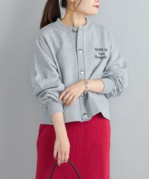 81BRANCA:カレッジ スウェット カーディガン◇