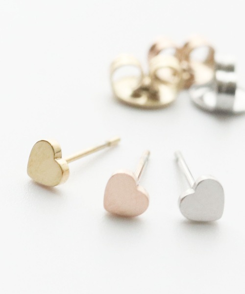 calmila(カルミラ)の「金属アレルギー対応 ミニハートモチーフステンレスピアス(ピアス(両耳用)・レディース・ピンクゴールド/シルバー/ゴールド・FREE)」の3枚目の写真