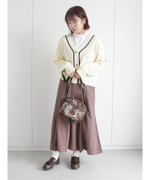 ehka sopo(エヘカソポ)の「シアーチェックハイネックカットソー(Tシャツ/カットソー・レディース・オフホワイト/カーキ/ベージュ・フリ-)」の15枚目の写真
