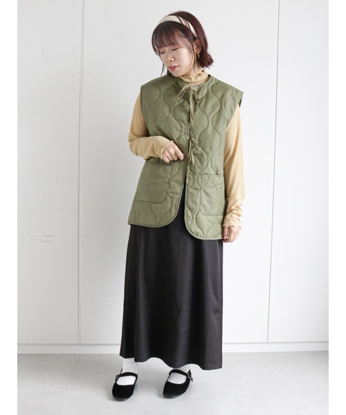 ehka sopo(エヘカソポ)の「シアーチェックハイネックカットソー(Tシャツ/カットソー・レディース・オフホワイト/カーキ/ベージュ・フリ-)」の17枚目の写真